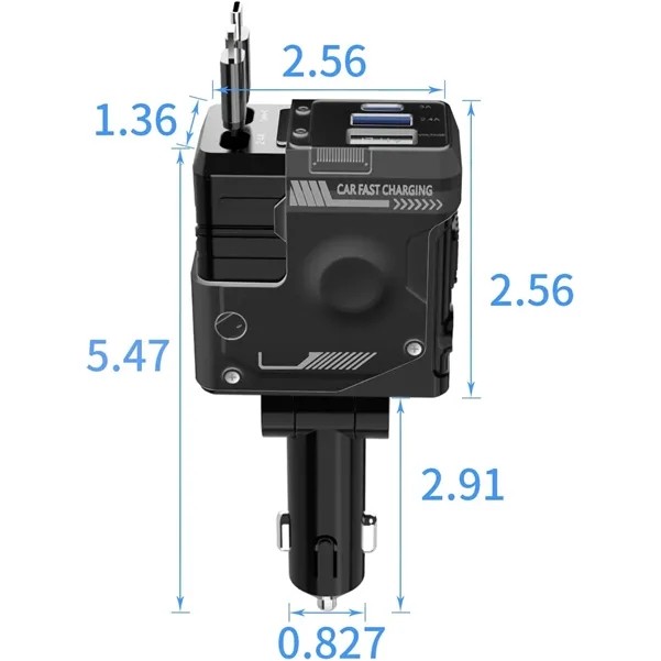 4-in-1 Fast Charge Car Charger Adapter 2