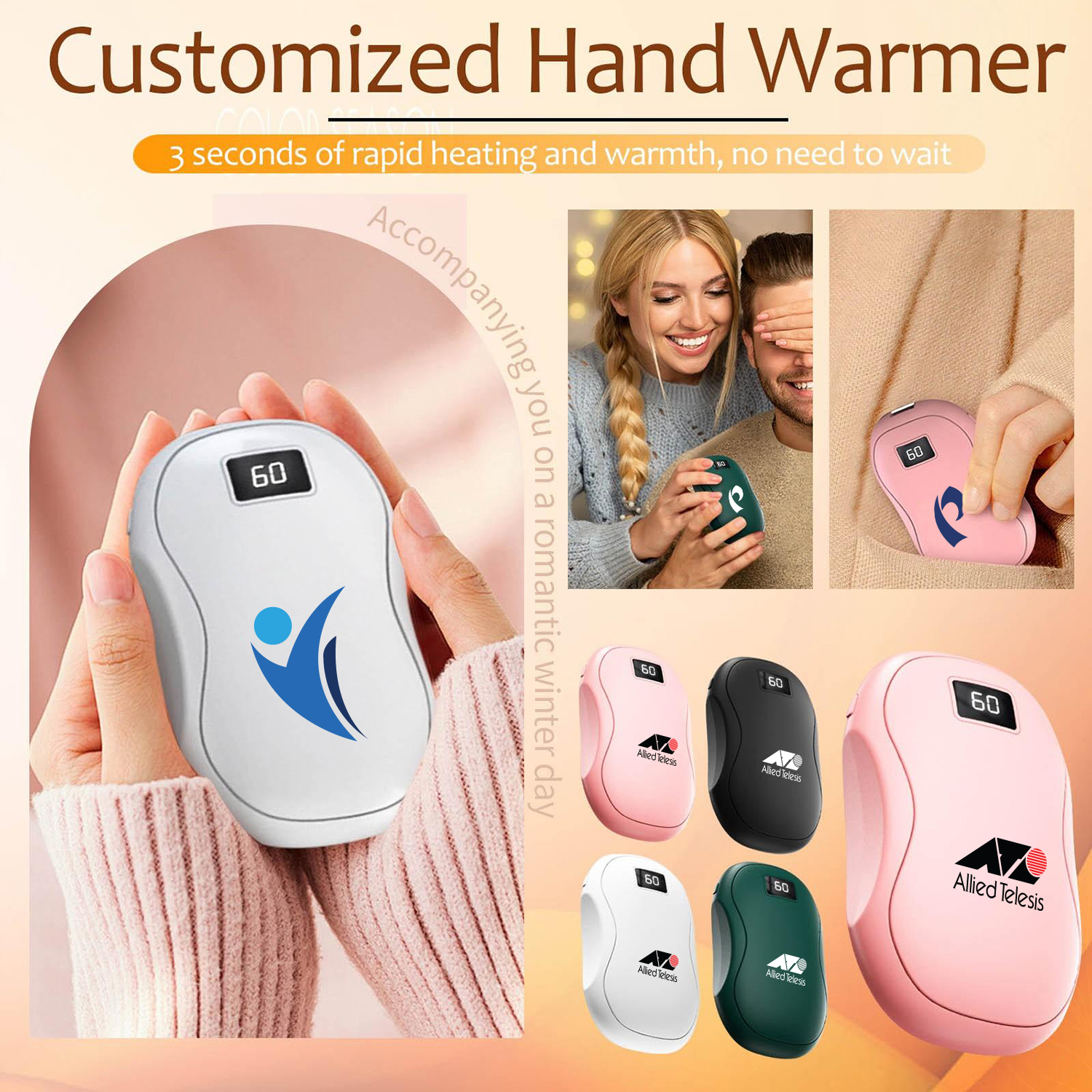 Smart Display Hand Warmer & 3600mAh Power Bank 4