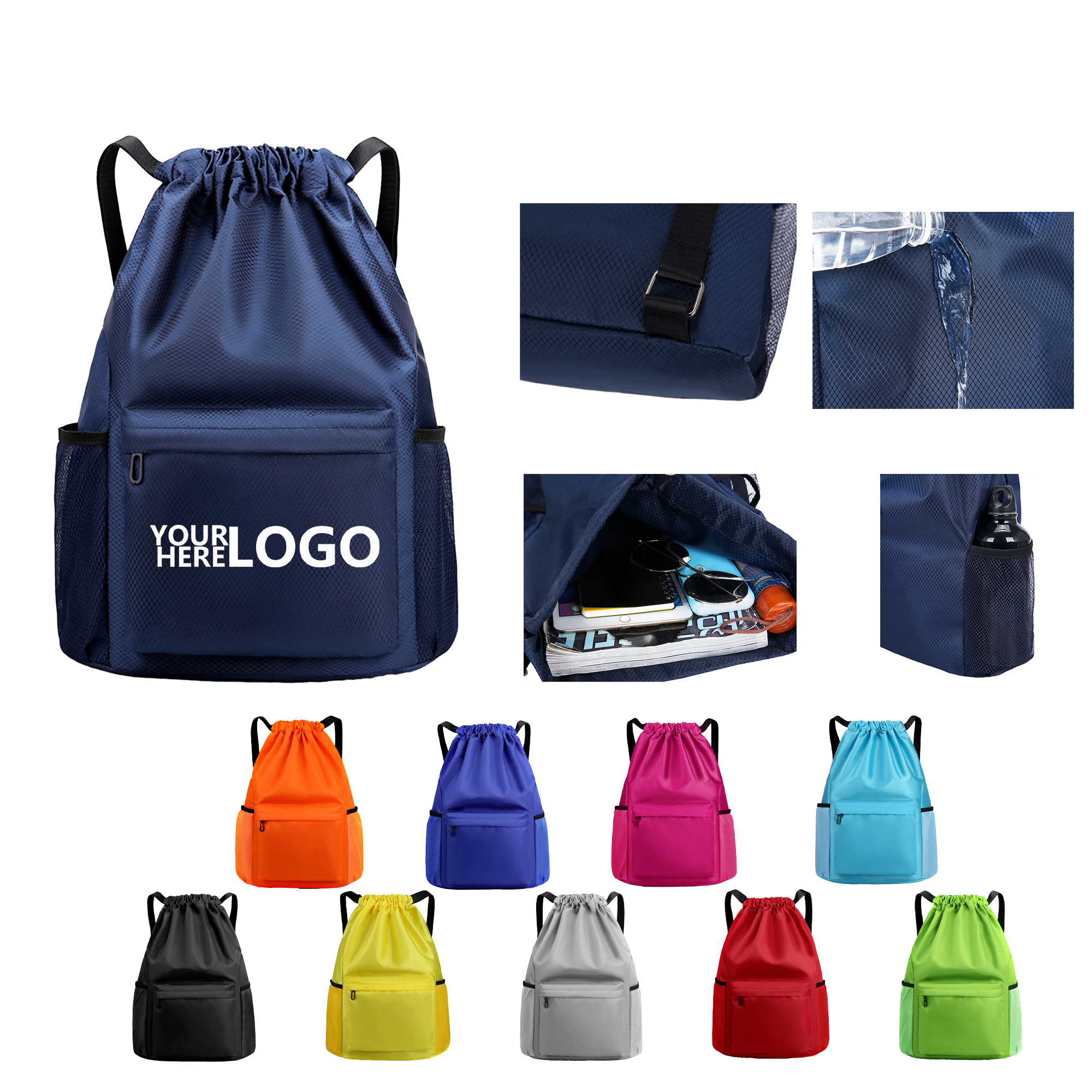 Pouch Shoulder Bag with Drawstrings 2