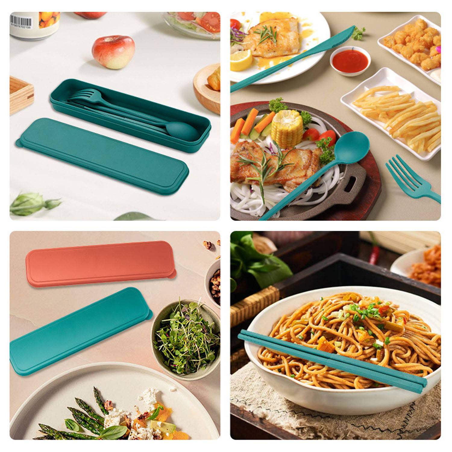 5PCS Eco Friendly Wheat Straw Cutlery Set 3