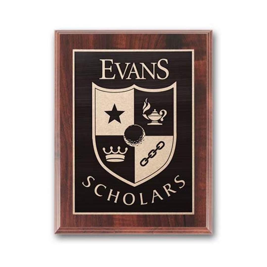 Etch/Antiqued Plaq - Walnut Finish 5