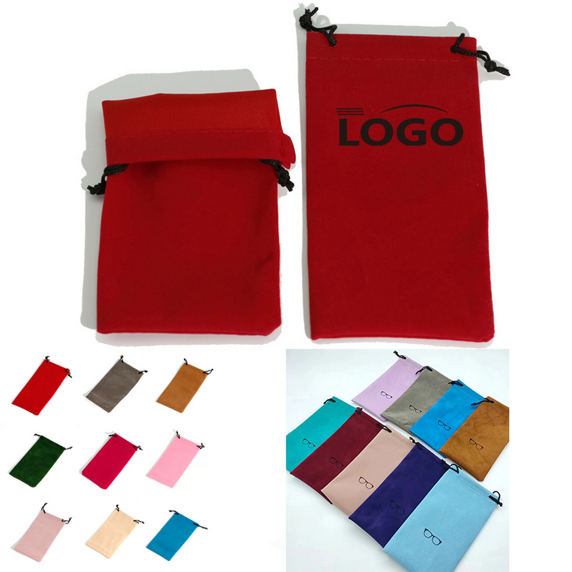 Colourful Drawstring Cuff Glasses Pouch 17