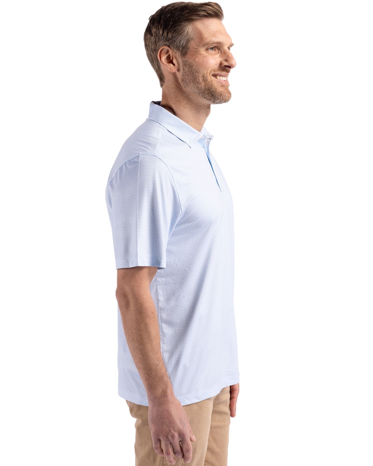 Cutter & Buck Pike Recycled Diamond Dot Print Mens Polo 20