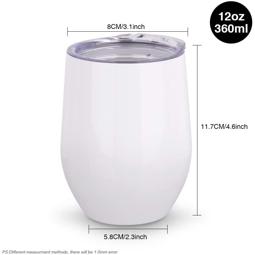 12 ounce Steel insulated wine/whisky tumbler with locking lid and straw 2