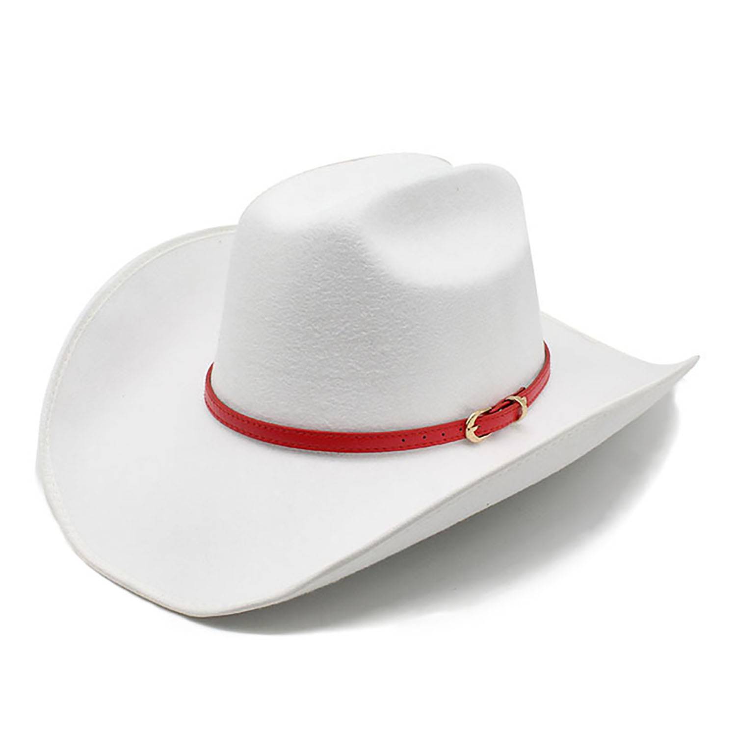 Classic Wool Cowboy Hat with Metallic Buckle 8