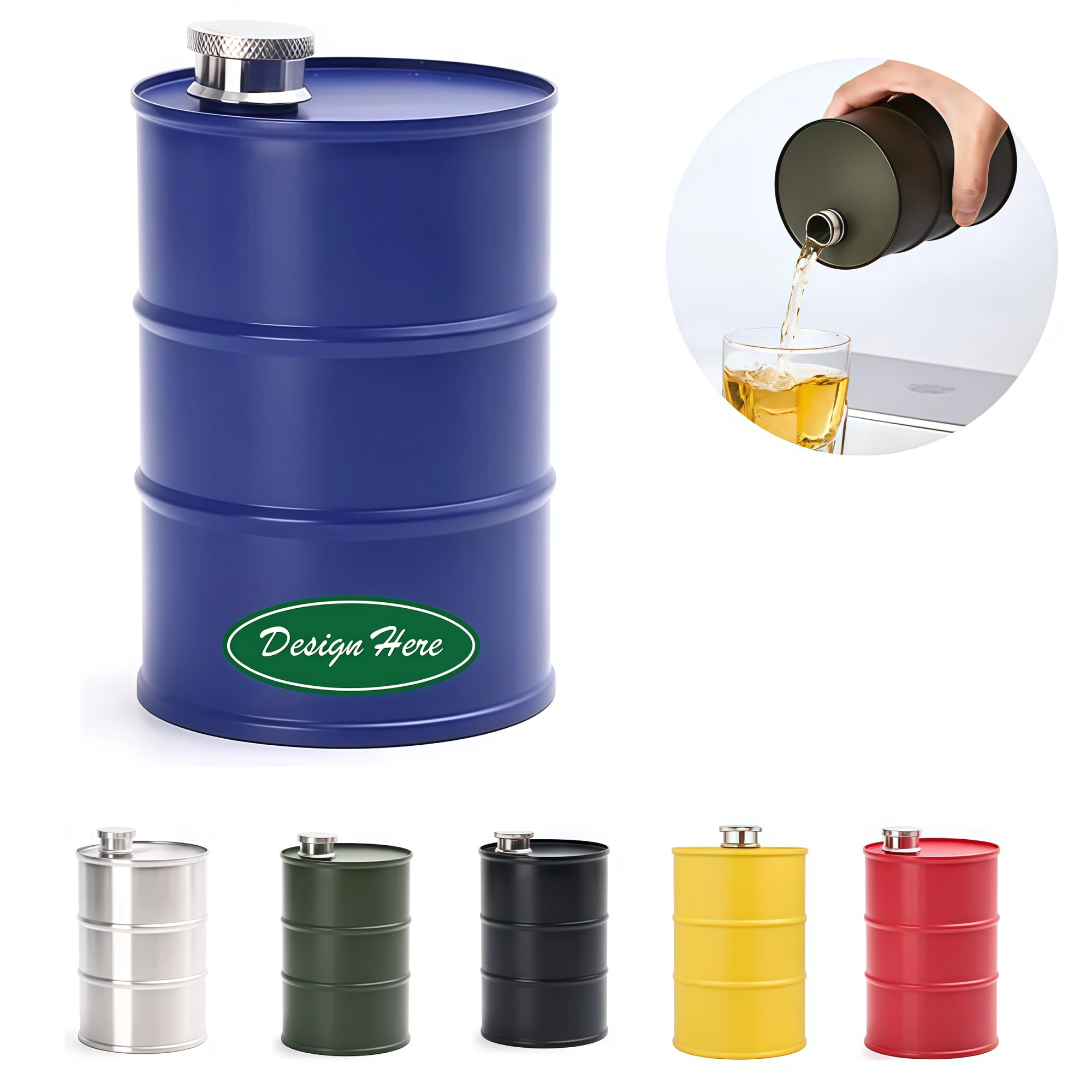 Mini Oil Drum Flask 2