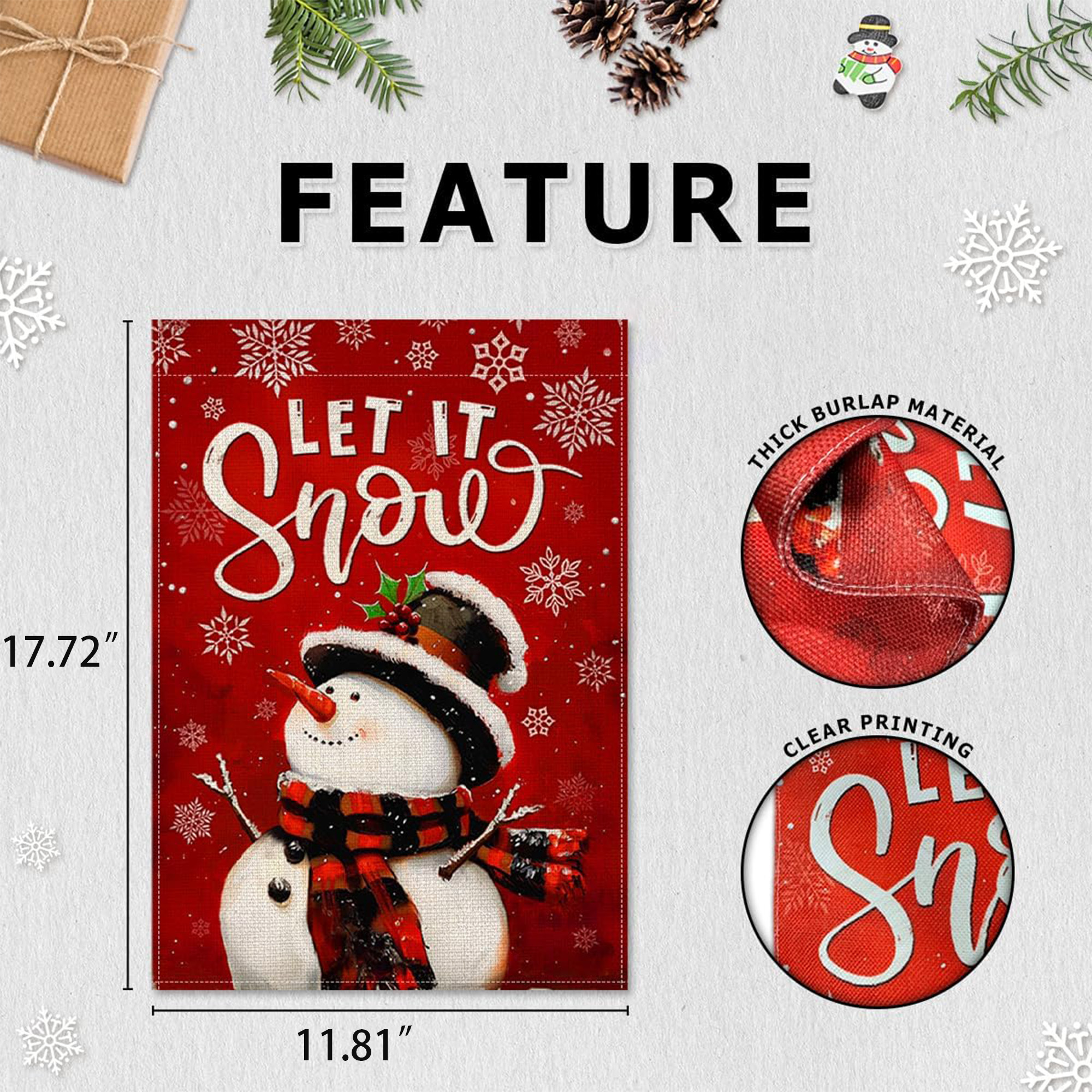 MOQ 20 Christmas Garden Outdoor Flag for Decoration 4