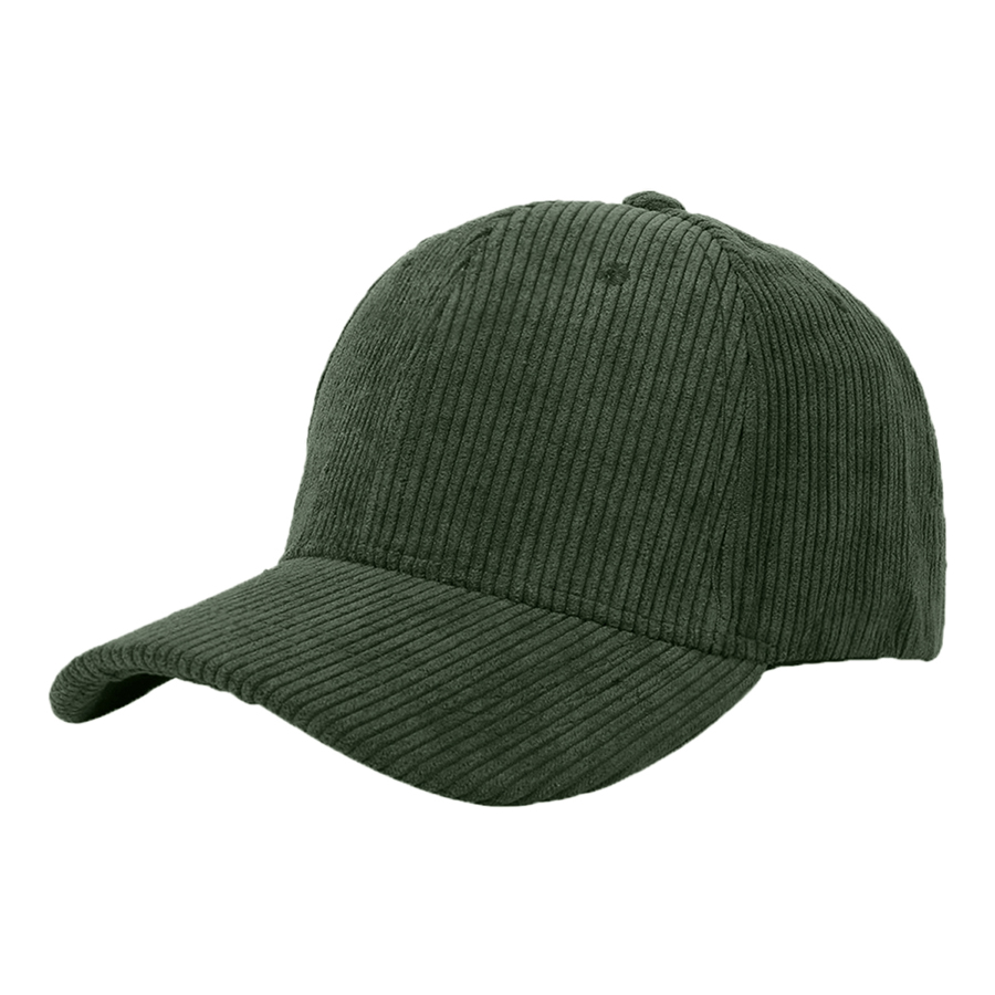 Stock Corduroy 6-Panel Structured Cap w/ Metal Buckle 26