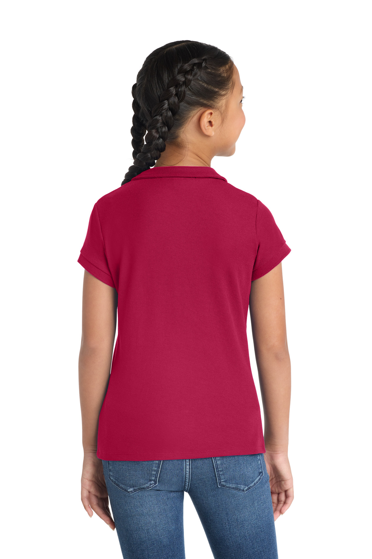 Port Authority Girls Silk Touch Peter Pan Collar Polo. YG503 2