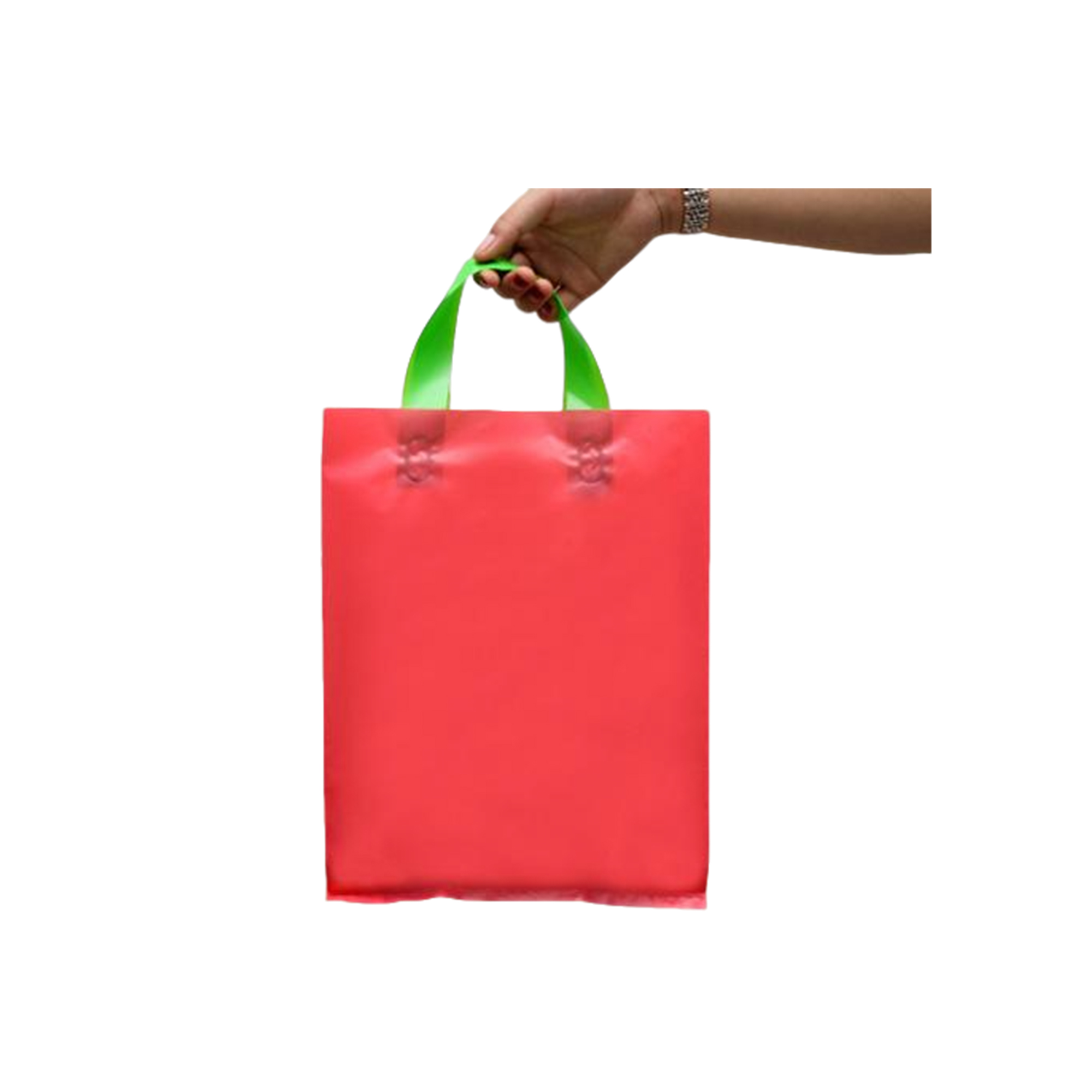 Polyethylene Soft Handle Plastic Tote Bag 13.75 x 3.95 x 9.75" 2