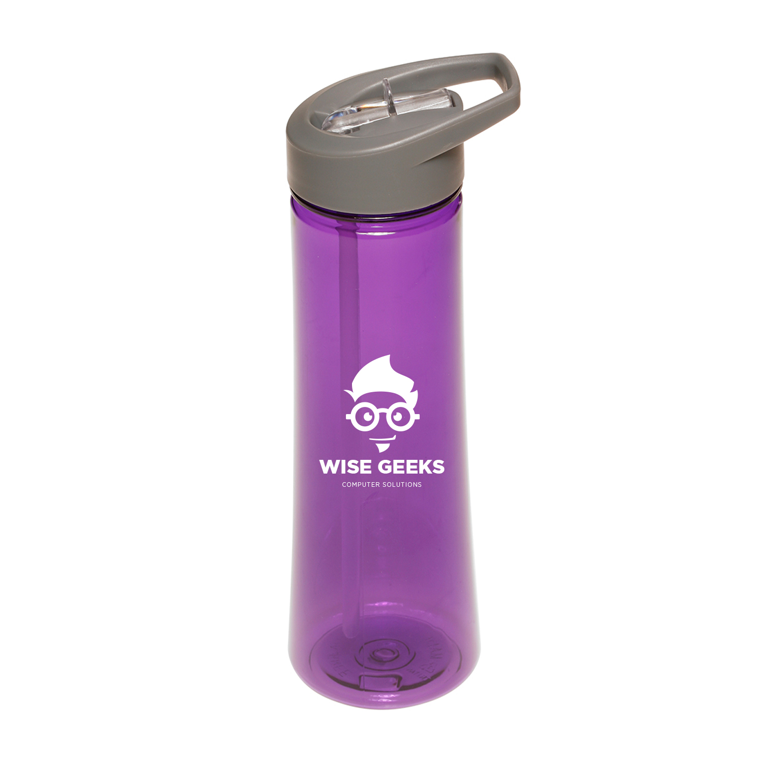 22 oz. Aqua Plastic Sports Water Bottle (1 Color Imprint) 3