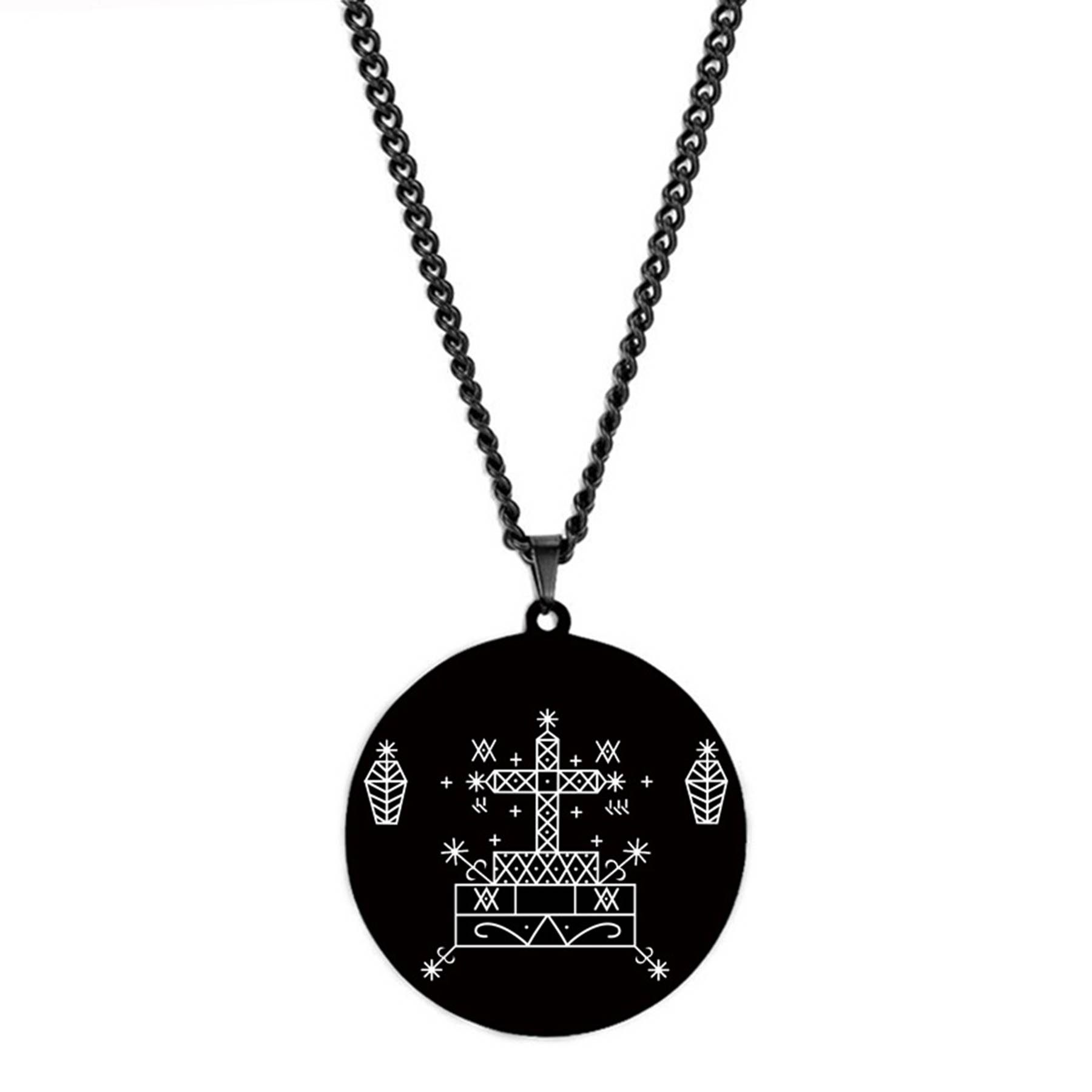 Stainless steel symbol amulet pendant necklace 7