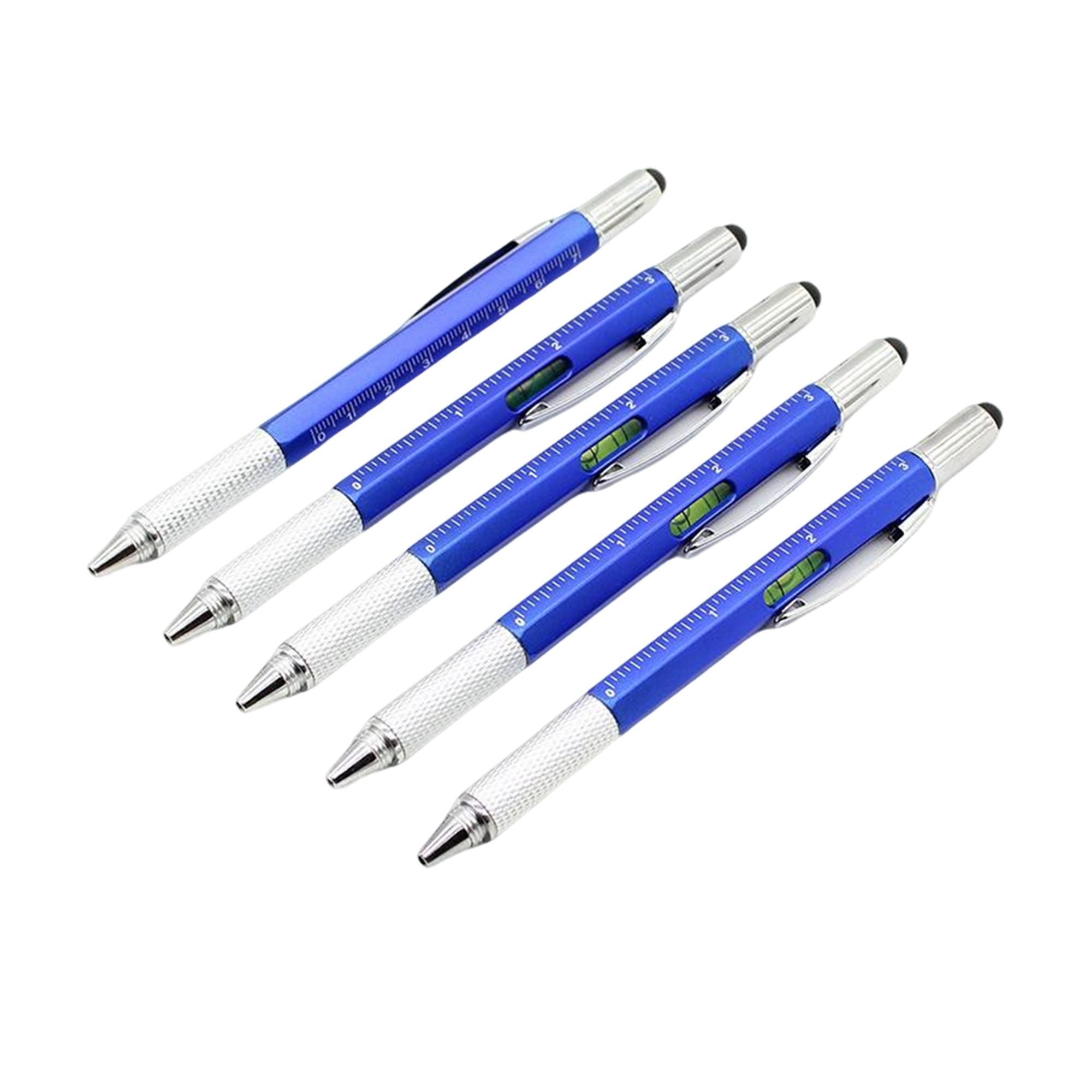 Metal Multifunction Tool Pen With Ruler Screwdriver Level 5.6" 12