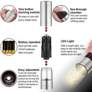 Battery Powered Stainless Steel Spice Grinder 8