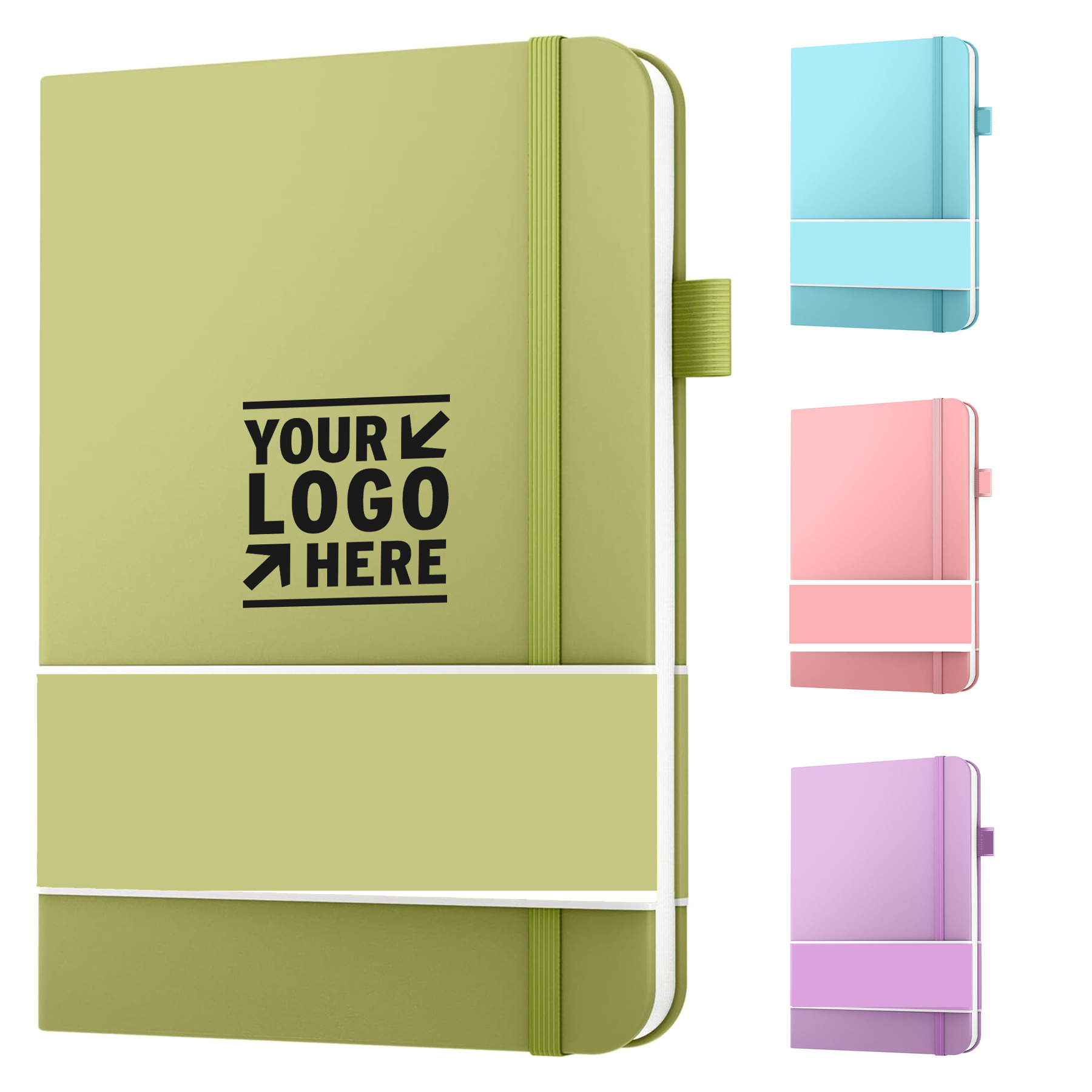 5.75" x 8.2" Leather Hard Cover Graph Notebook 2