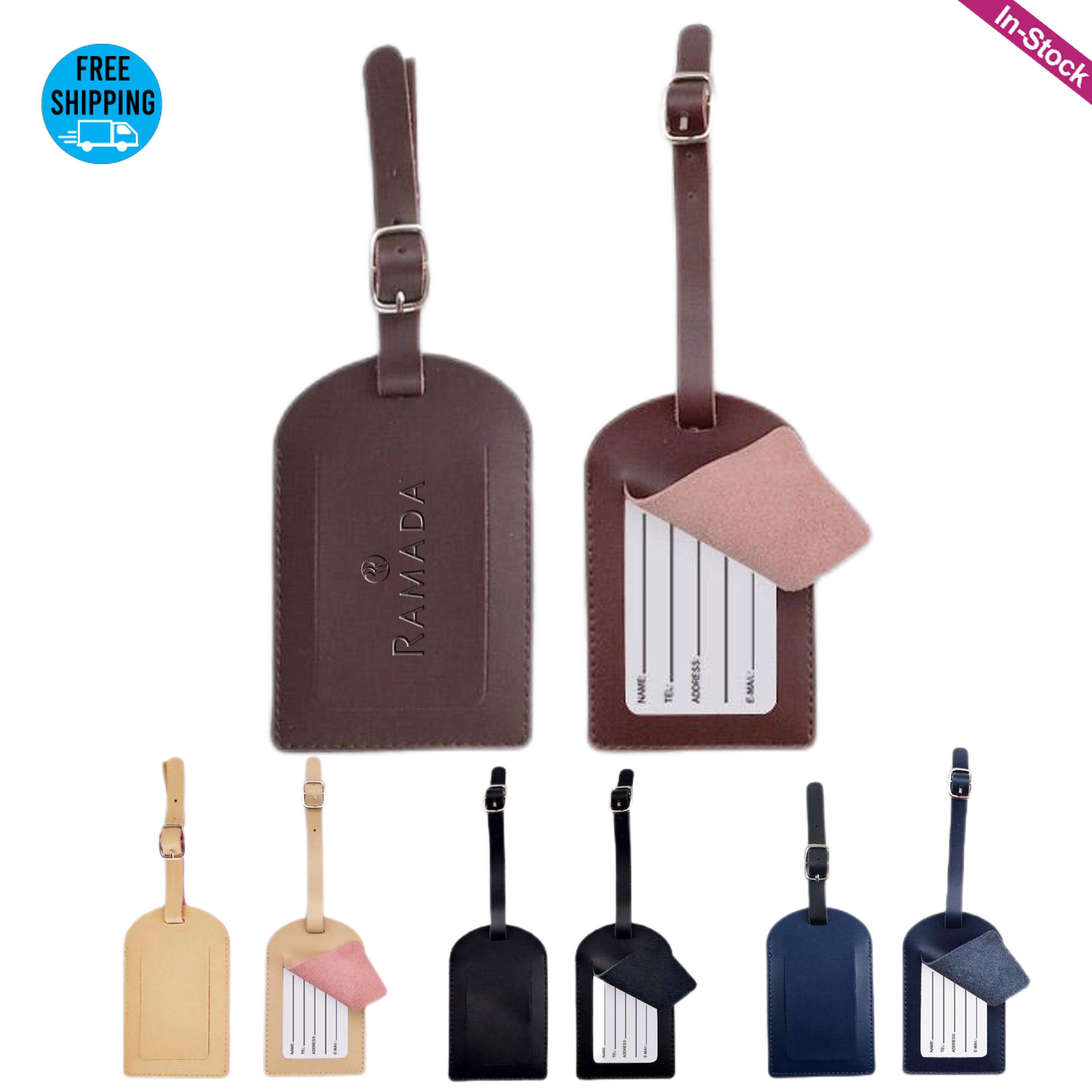 Personalized Genuine Leather Luggage Tag 5
