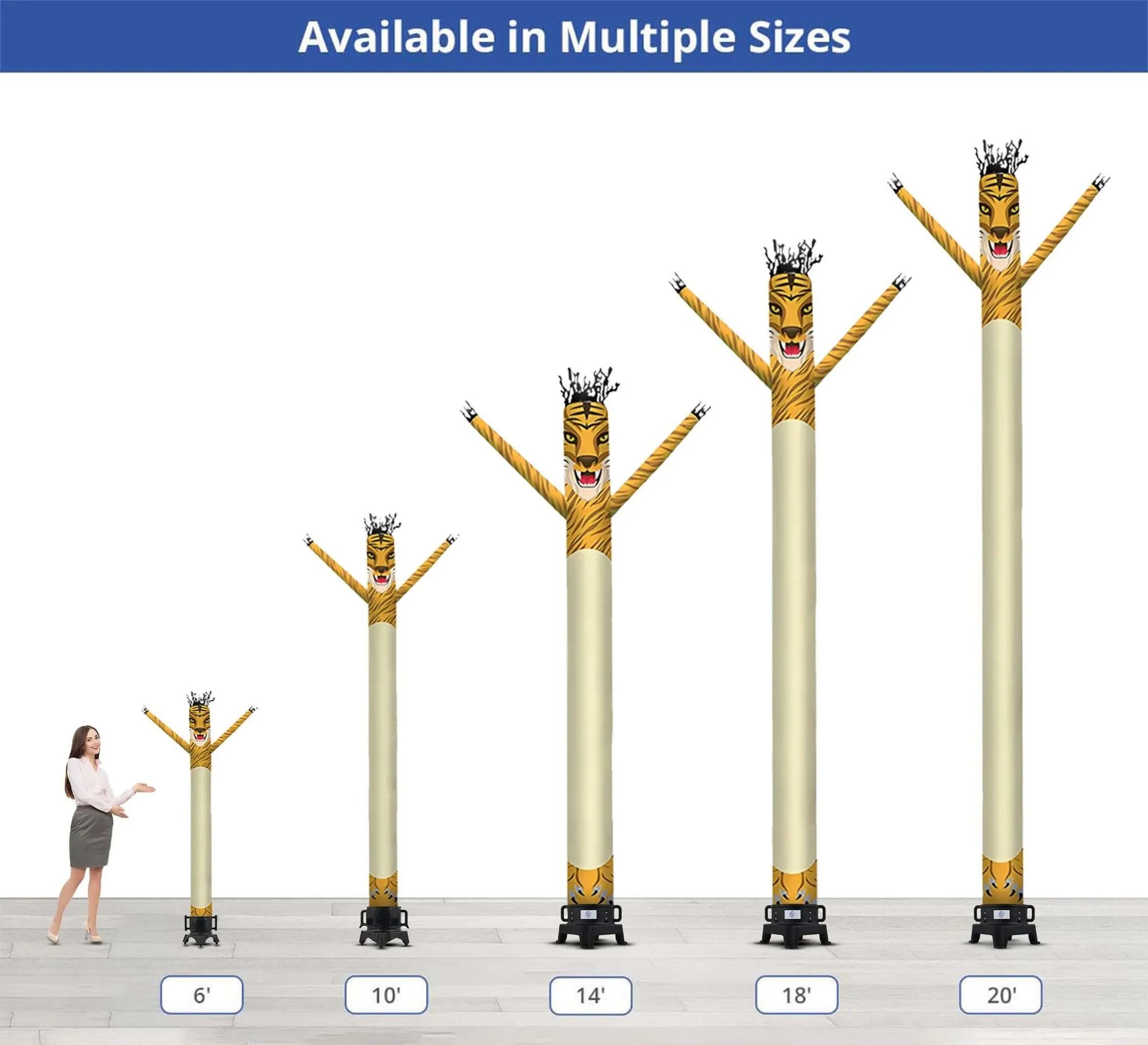 Wildcat Inflatable Tube Man Mascot with Blower 6