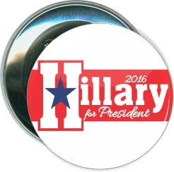 Hillary, Red Stripe, Political Button