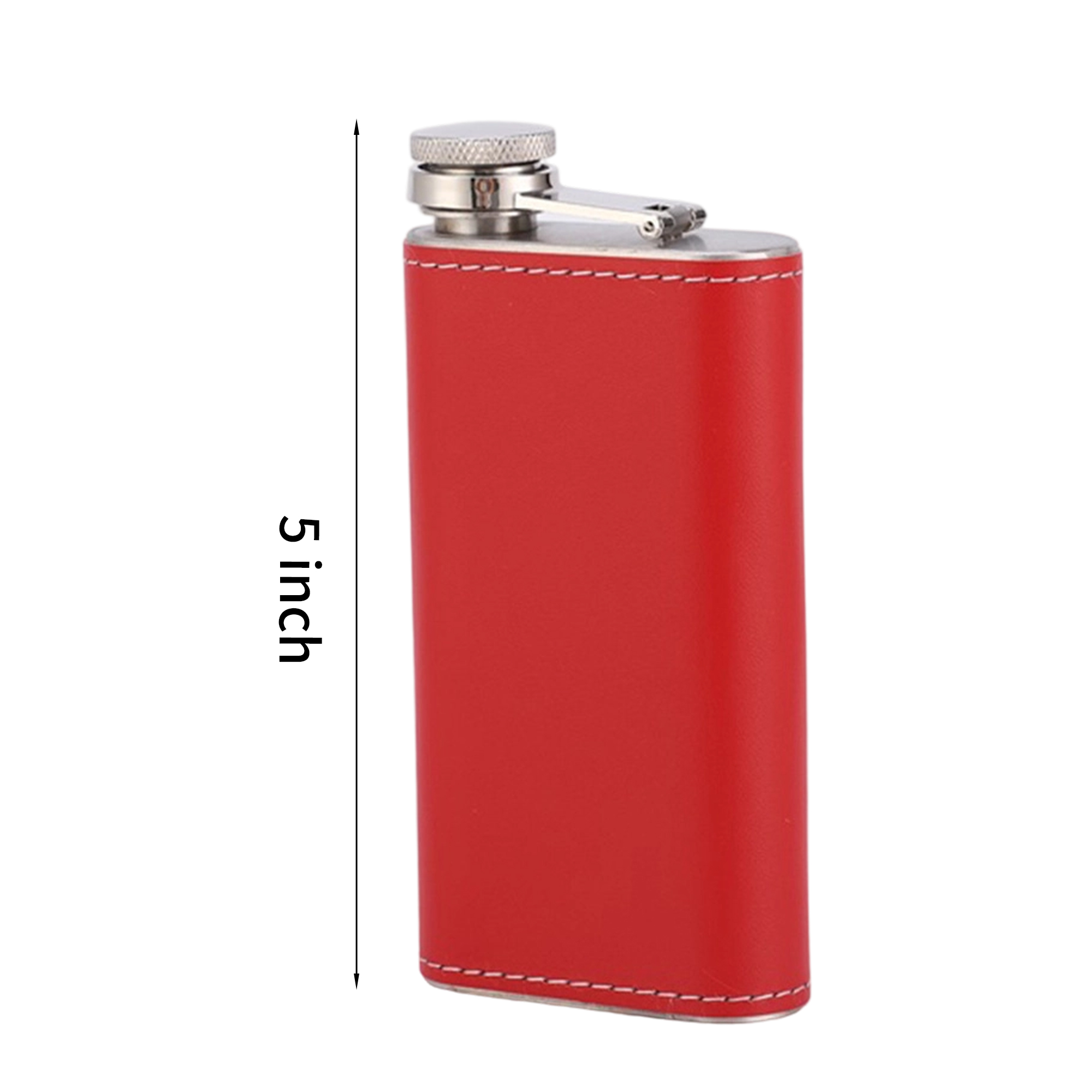 Stainless Steel Hip Vessel With PU Wrap 5 Ounce Capacity 4
