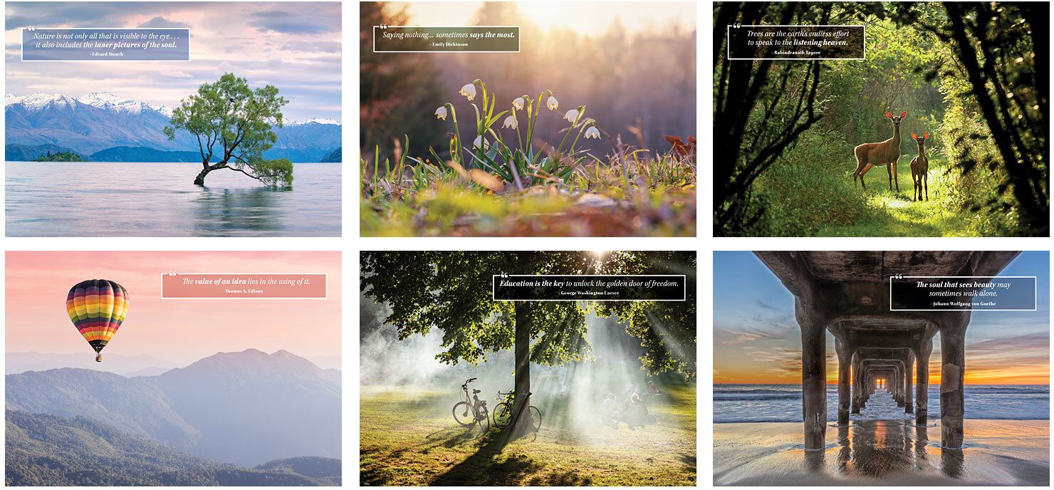 MOMENTS OF INSPIRATION SPIRAL WALL CALENDAR 19