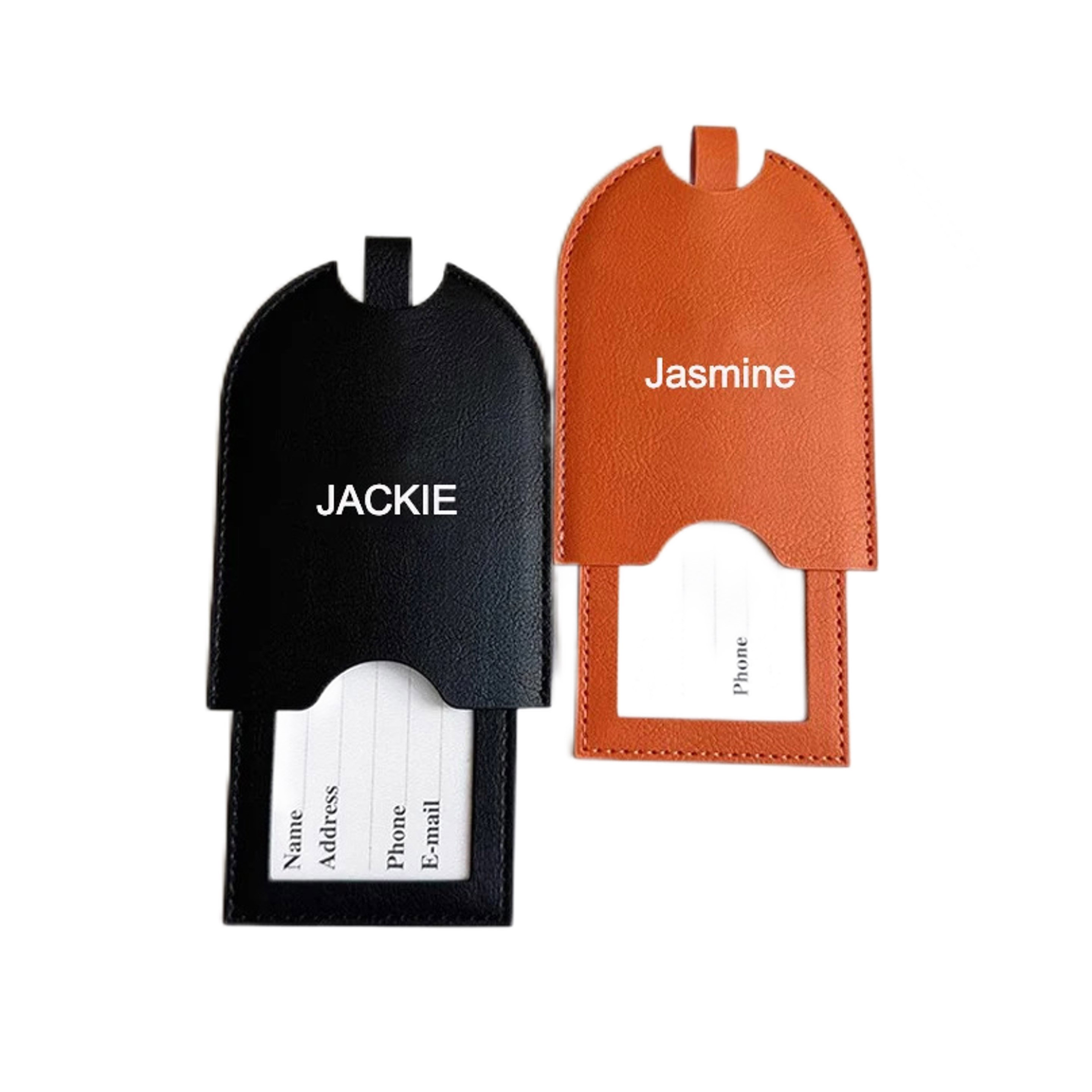 Premium Letherette Luggage Tags with Privacy Cover 10