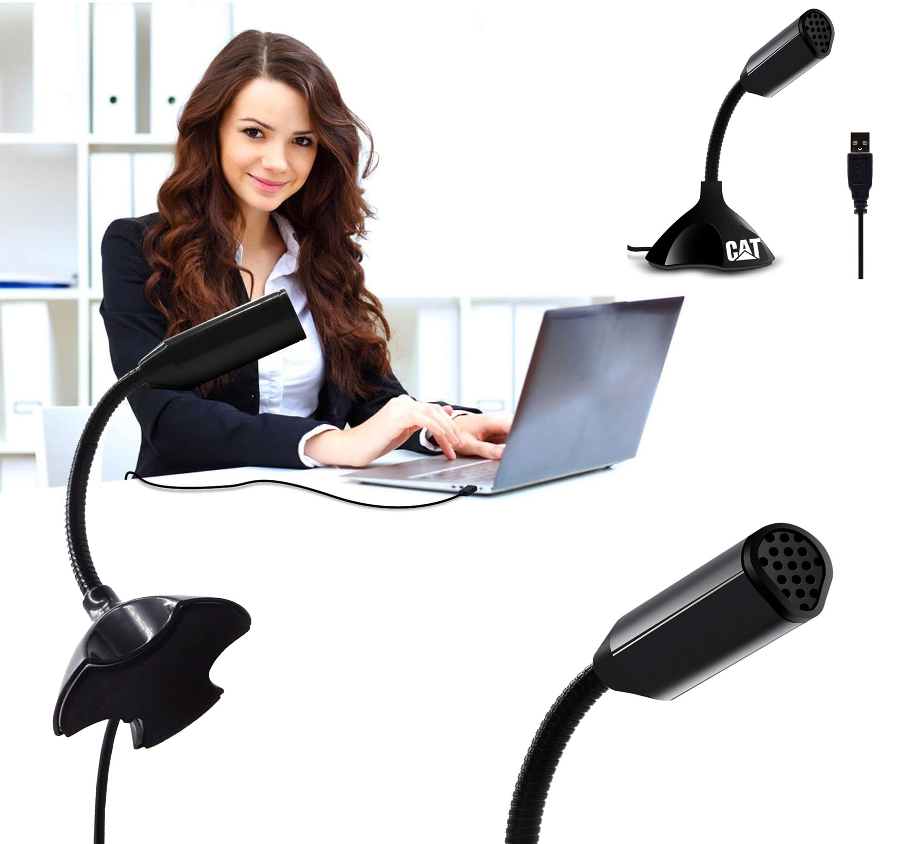 iBank ® Home Studio Adjustable USB Microphone for Chatting, Skype 1