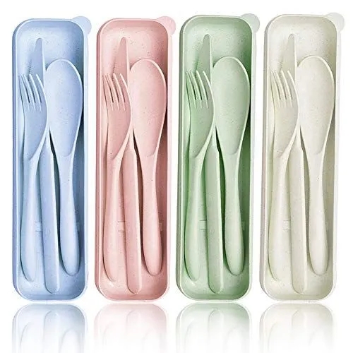 Portable Wheat Straw Cutlery with case 3