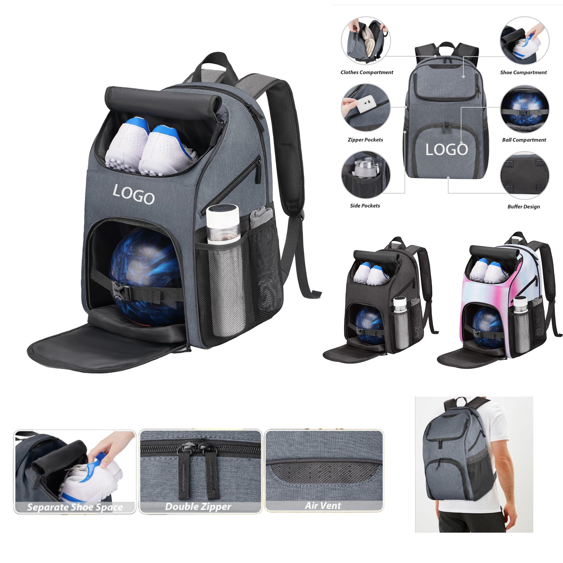 Bowling Large Capacity Bag