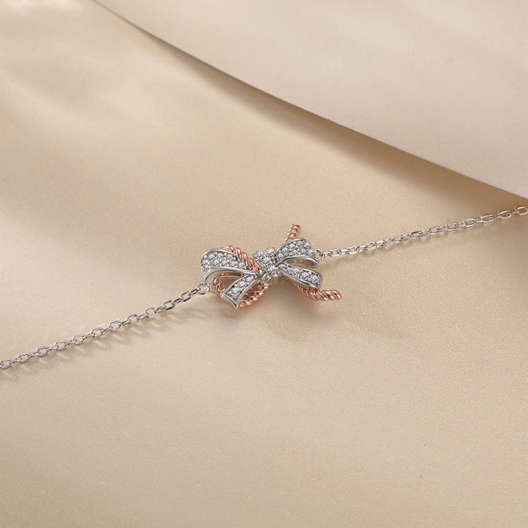 Silver Fashion bow bracelet 5
