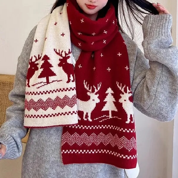 Custom Knit Christmas Scarf 5