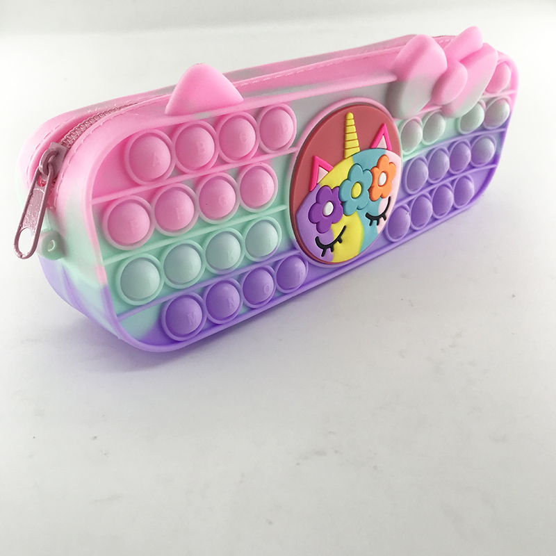 Silicone Popper Fidget Pencil Case for Girls 15