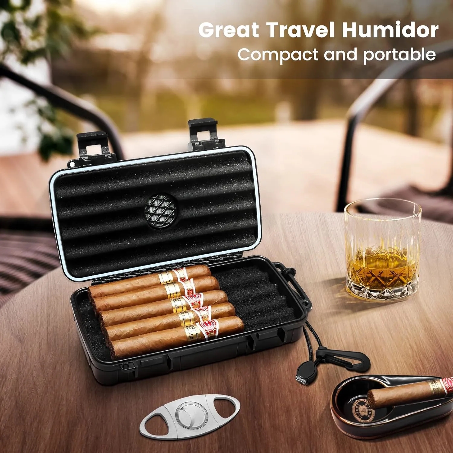 Luxury Personalized Cigar Humidor with Humidifier for Men Executive Client Gifts 6