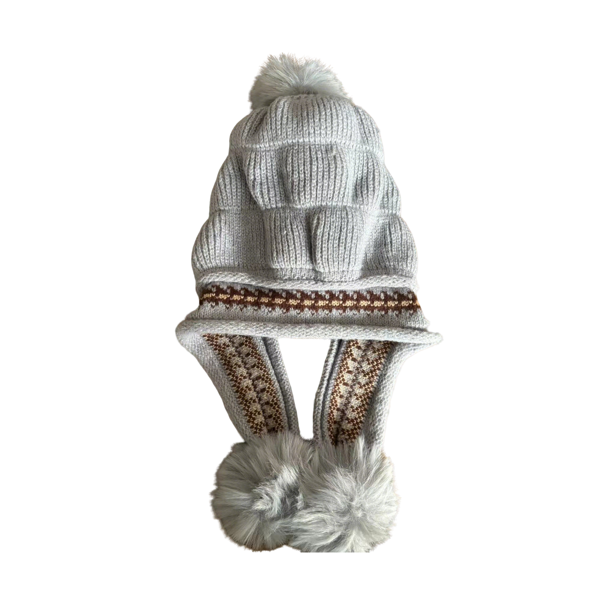 Knitted Beanie Pom Hat 11.9 x 8.7" 3