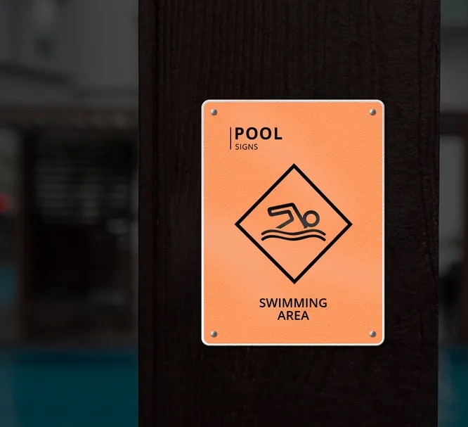 Reflective Pool Signs (1ft x 1ft/sqft) 1