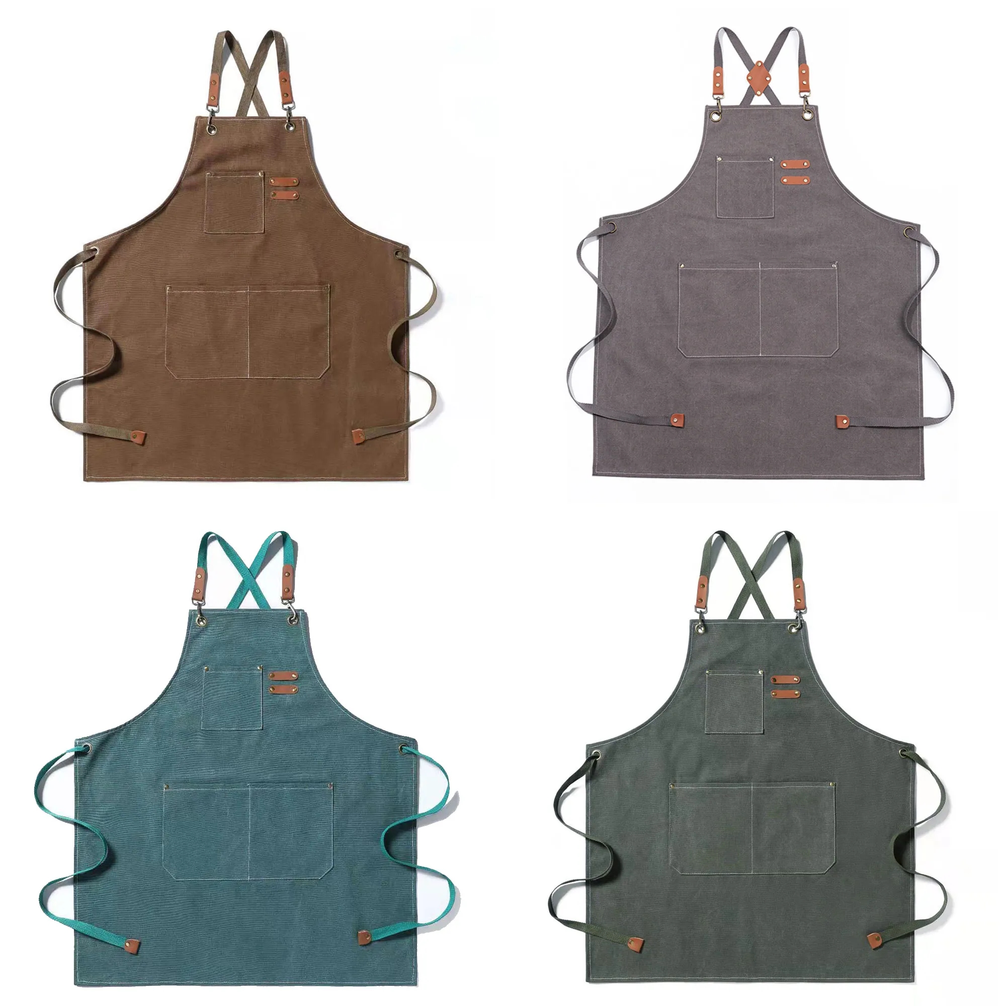 Cotton Denim Bib Chef Apron 5
