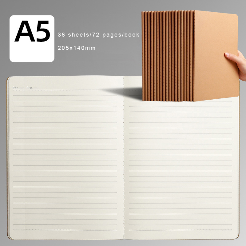 A5 Retro Kraft Paper Thin Notebook 5
