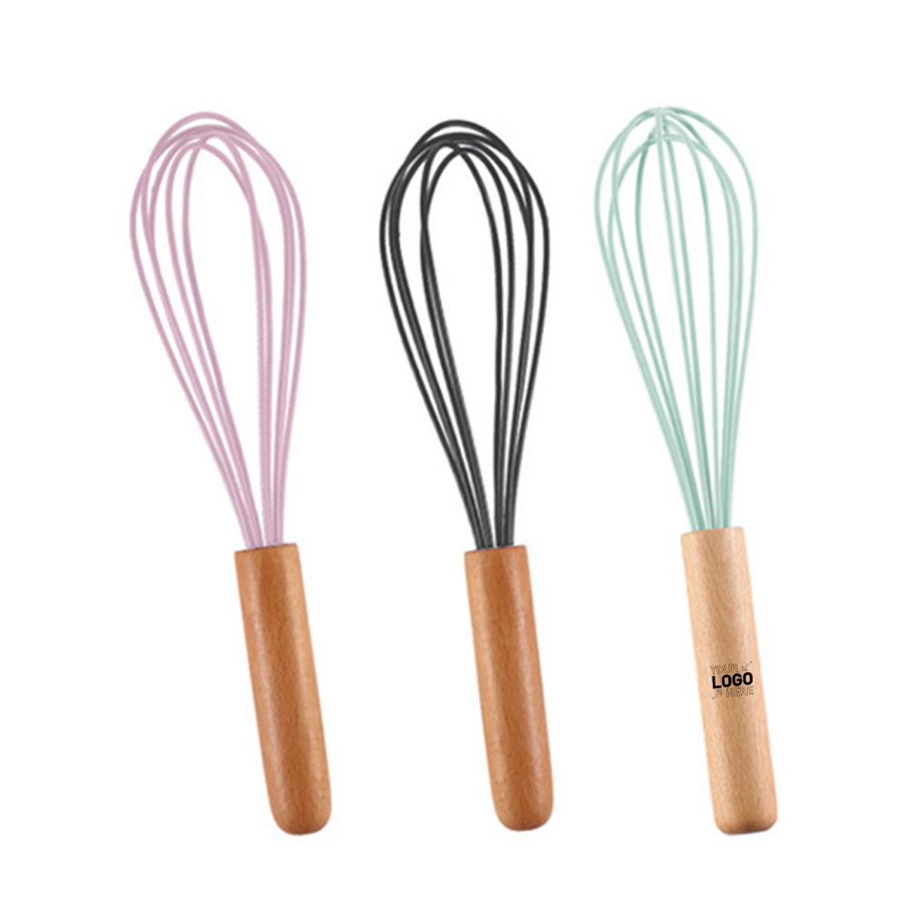 Hand-held silicone egg beater/Bamboo Handle 3