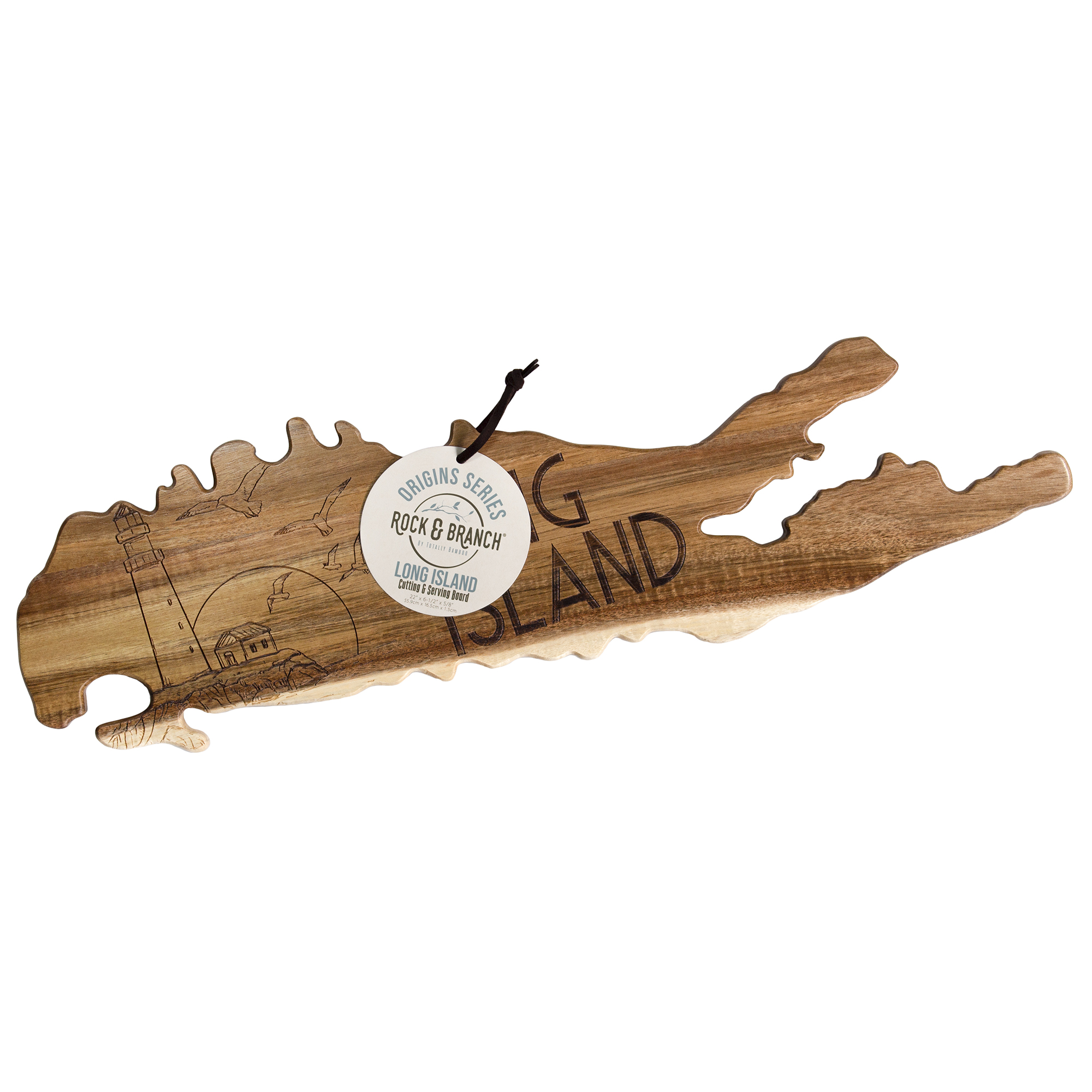 Rock & Branch® Origins Series Long Island State Shaped Wood Serving and Cutting Board 8