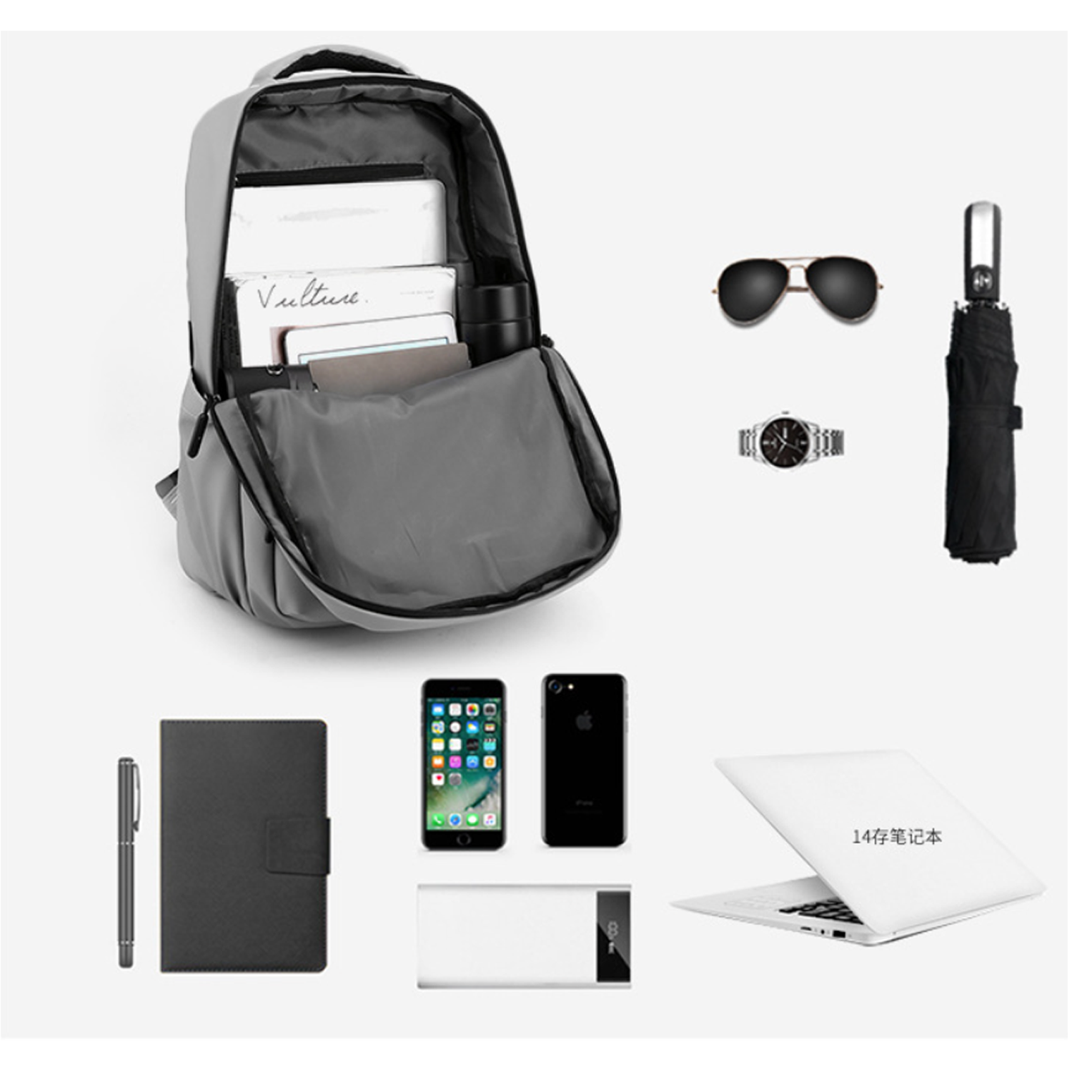 Large Travel Backpack Waterproof Laptop Bag 7