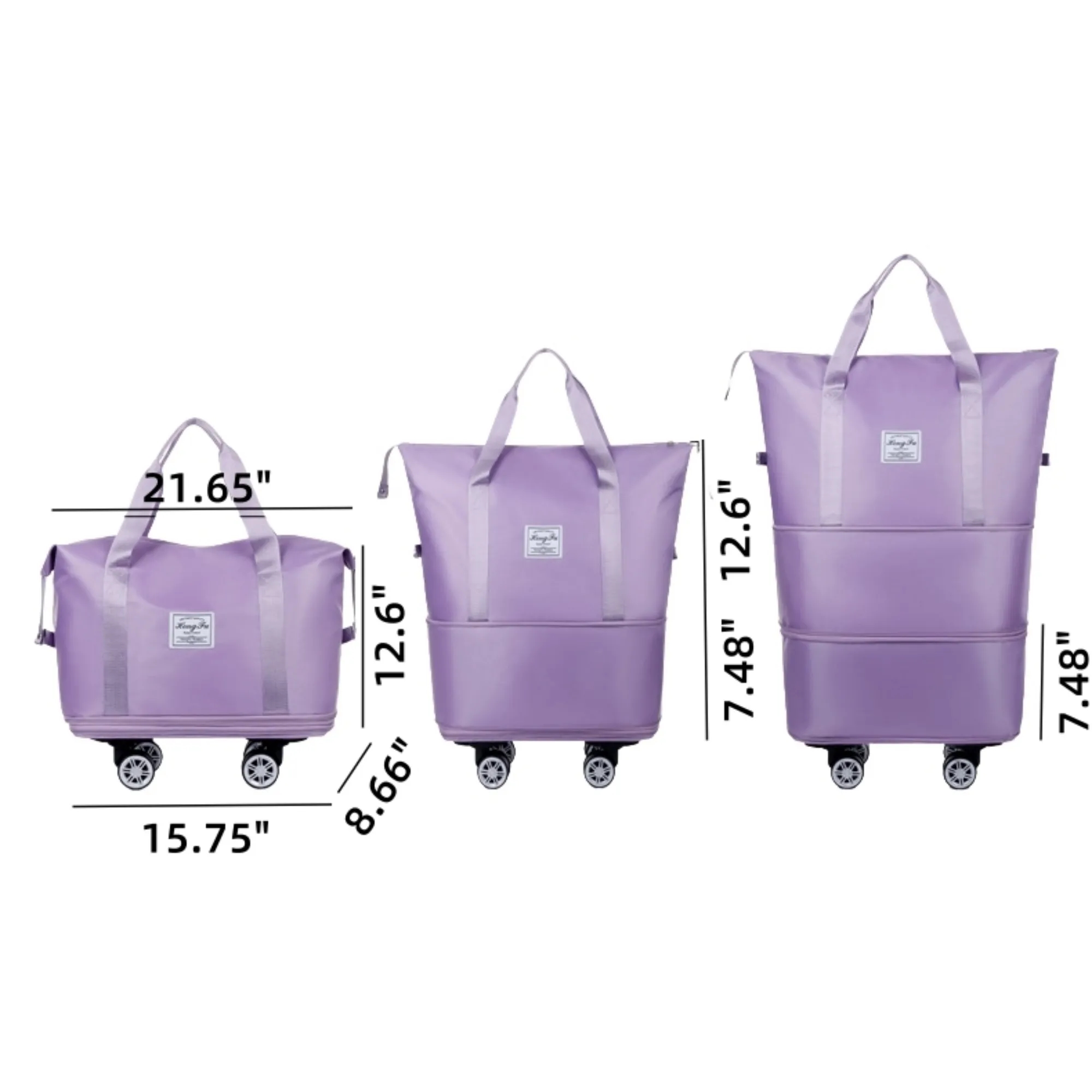 Wheeled Oxford Luggage Bag With 3 Sizes 7