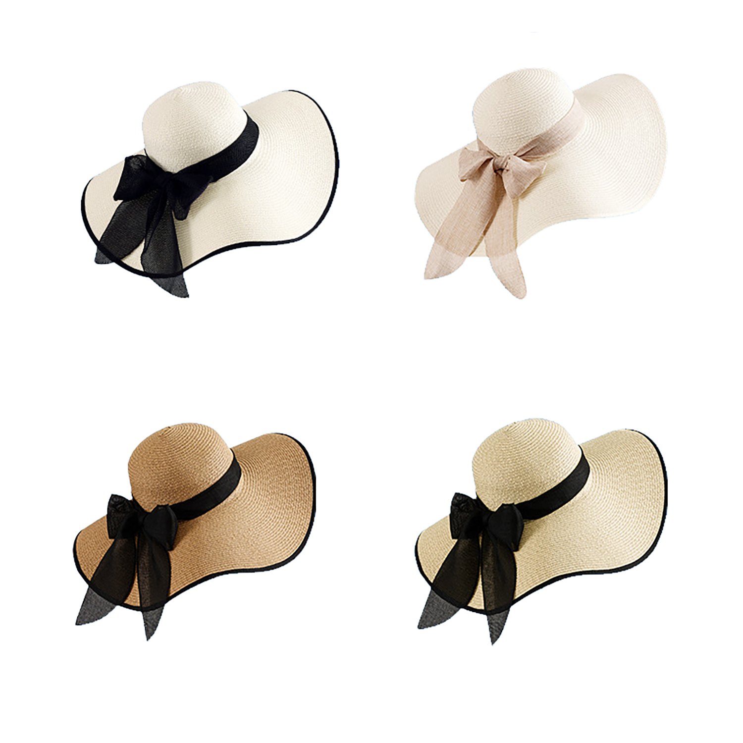 Giant Straw Cowboy Hat Wide Brim Summer Sun Protection 4