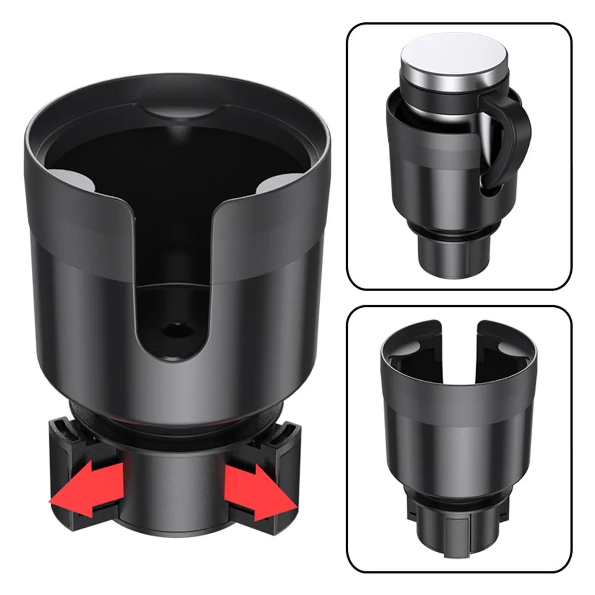 Car Cup Holder Expander Organizer with Adjustable Bas 4