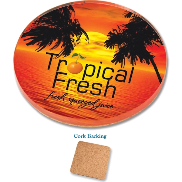 Custom Acrylic Drink Coasters- cork back 5