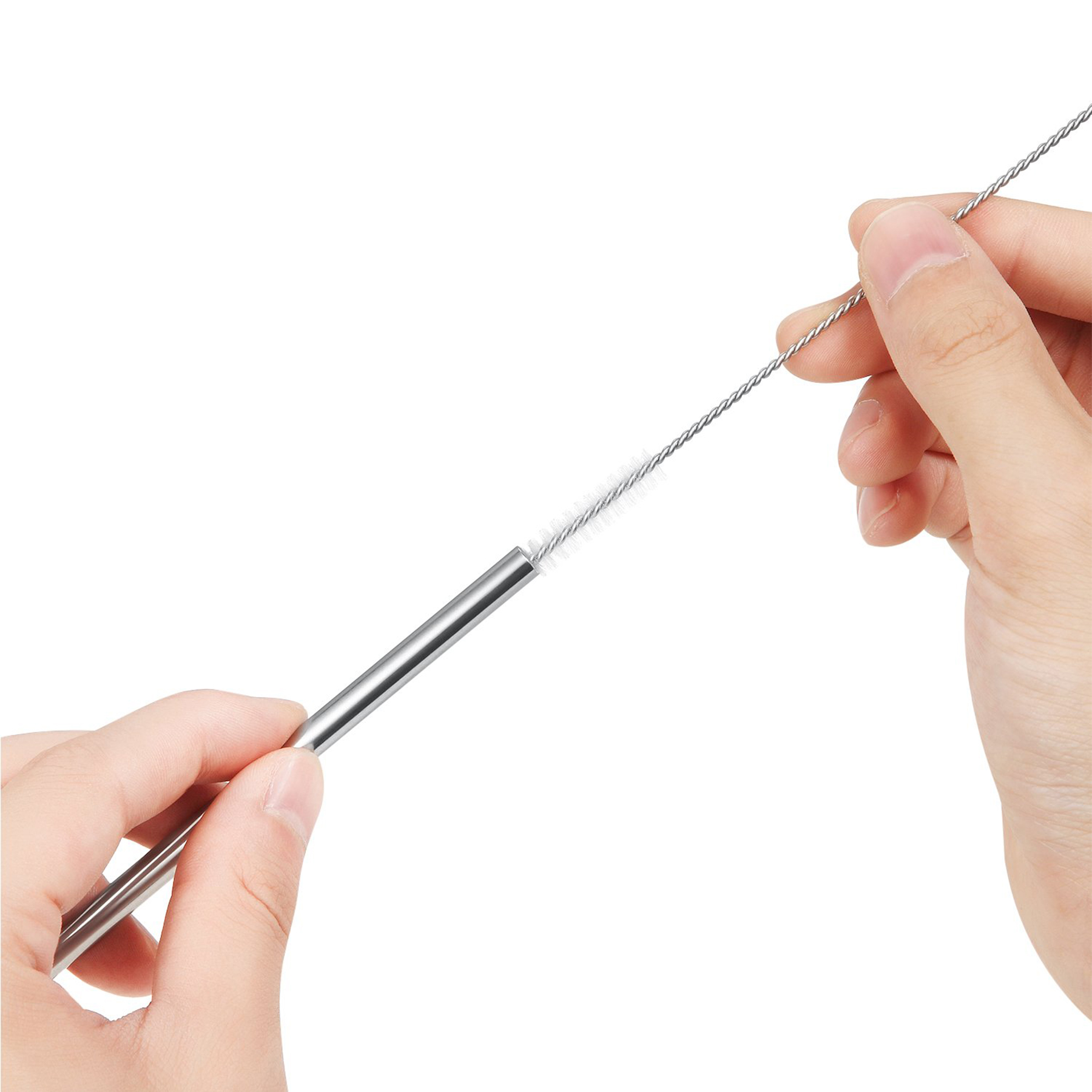 8 1/2"L 1/2"Dia Stainless Steel Straws 4
