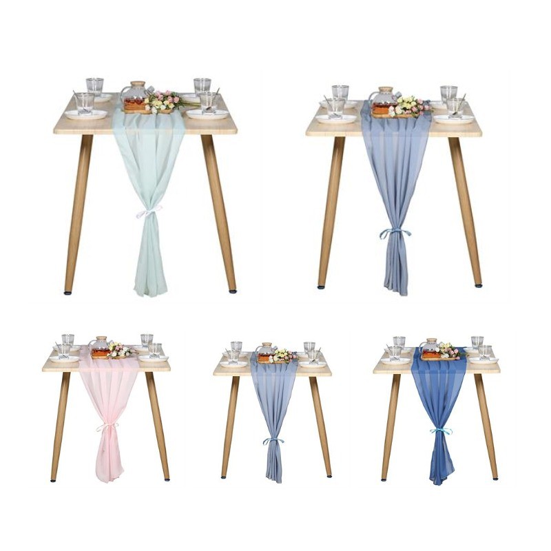wedding Decoration Chiffon Shirt Table Runner
