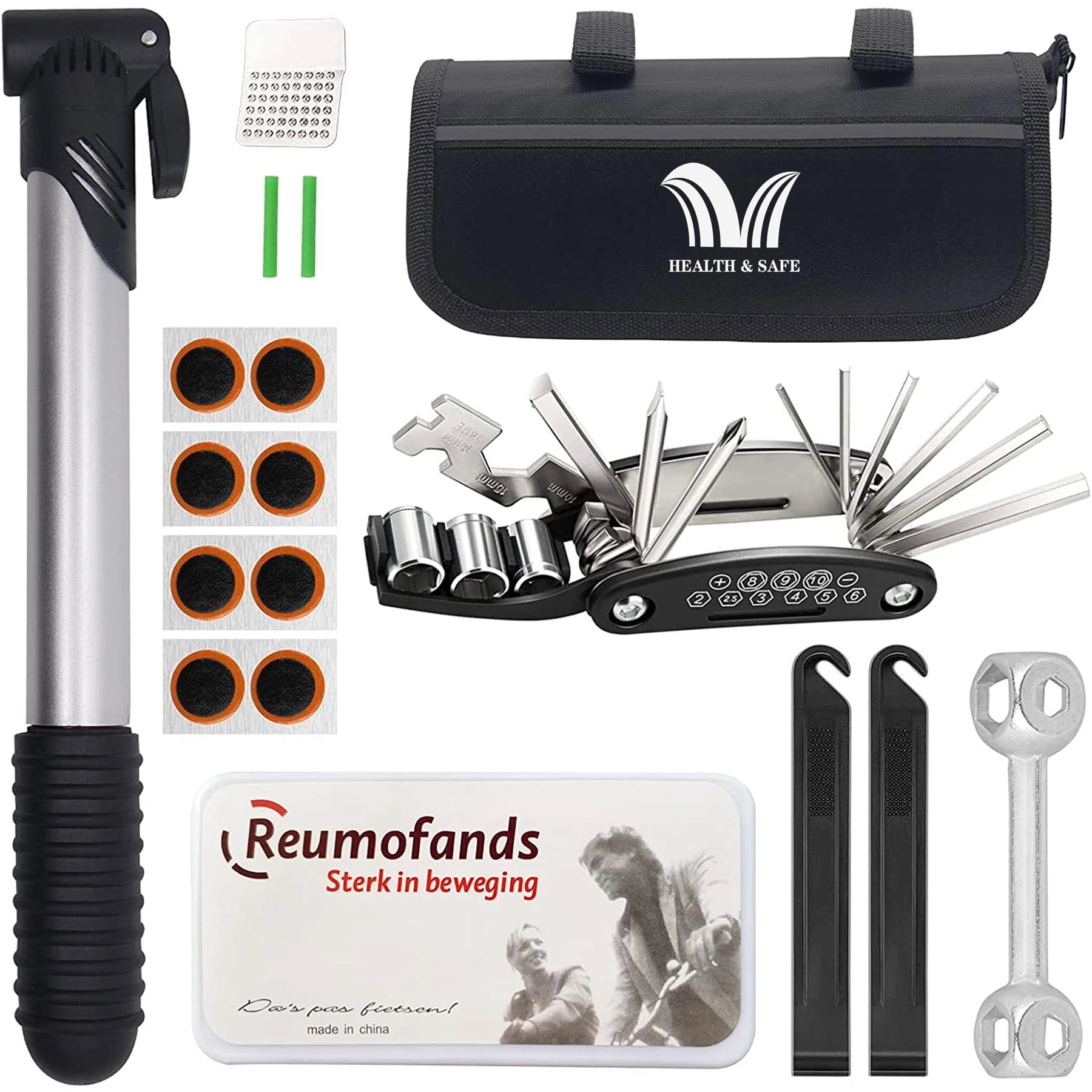 Bike Repair Kits With 16 in 1 Multi-Function Tools And Pump 4