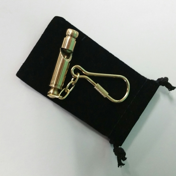 Unique Vintage Brass Whistle Key Chain 1