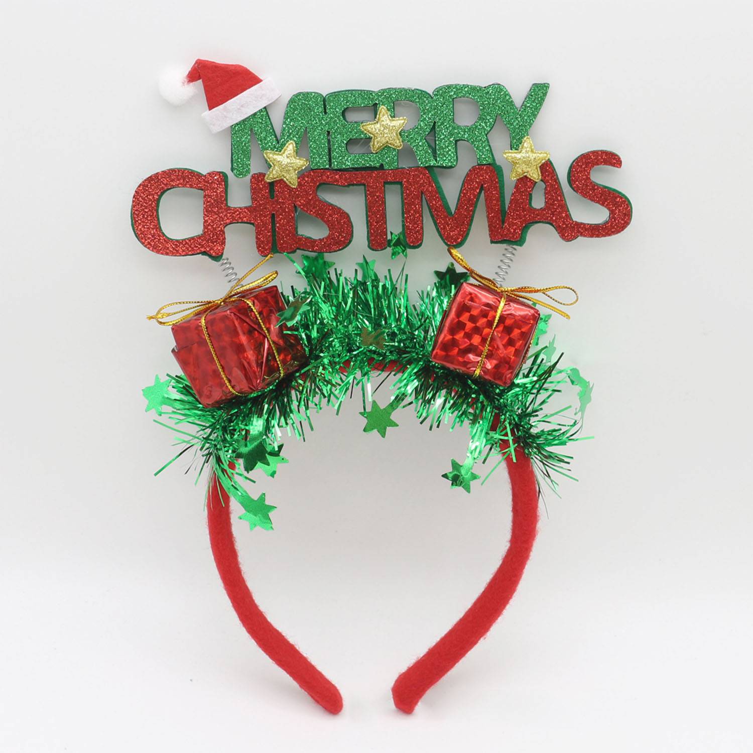 Letter Gold Ribbon Christmas Headband 1
