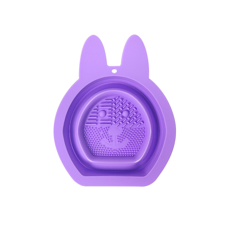 Silicone Cosmetic Brush Cleaner Mat Portable Washing Tool Scrubber-- Rabbit Shape 8