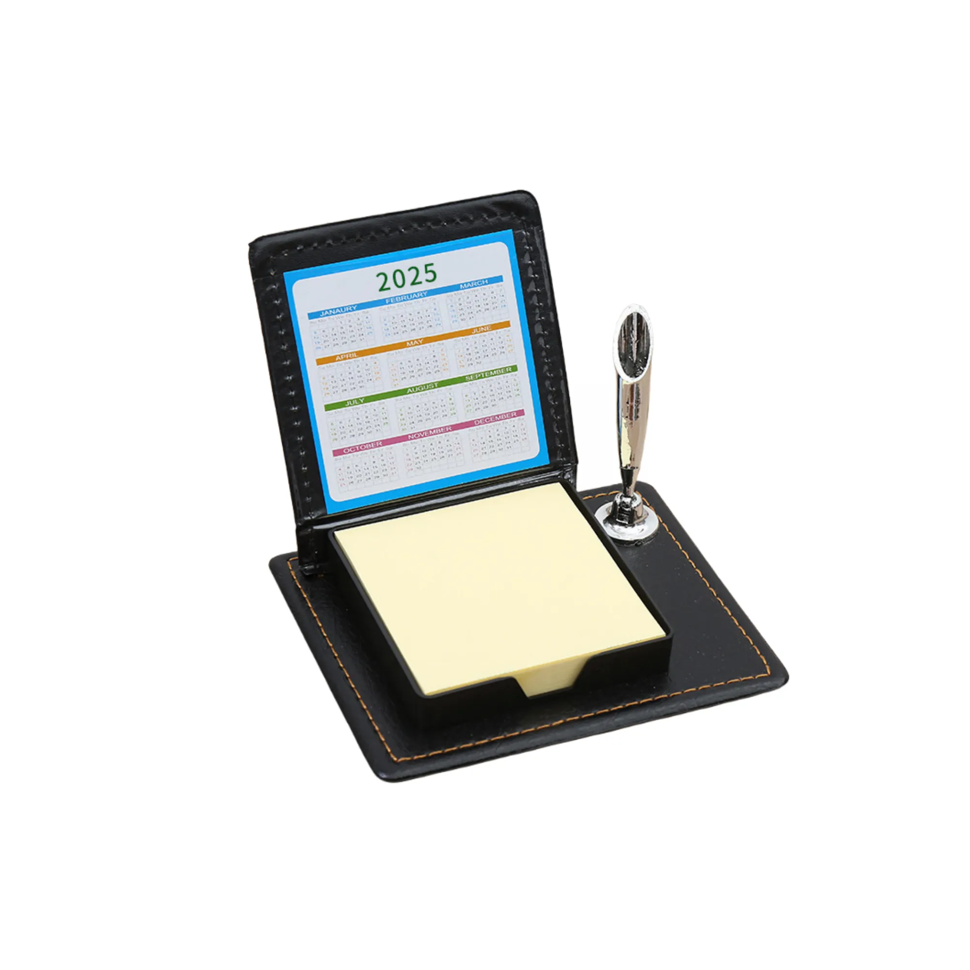 PU Leather Desk Set with Pen Holder Calendar Sticky Notes" 2